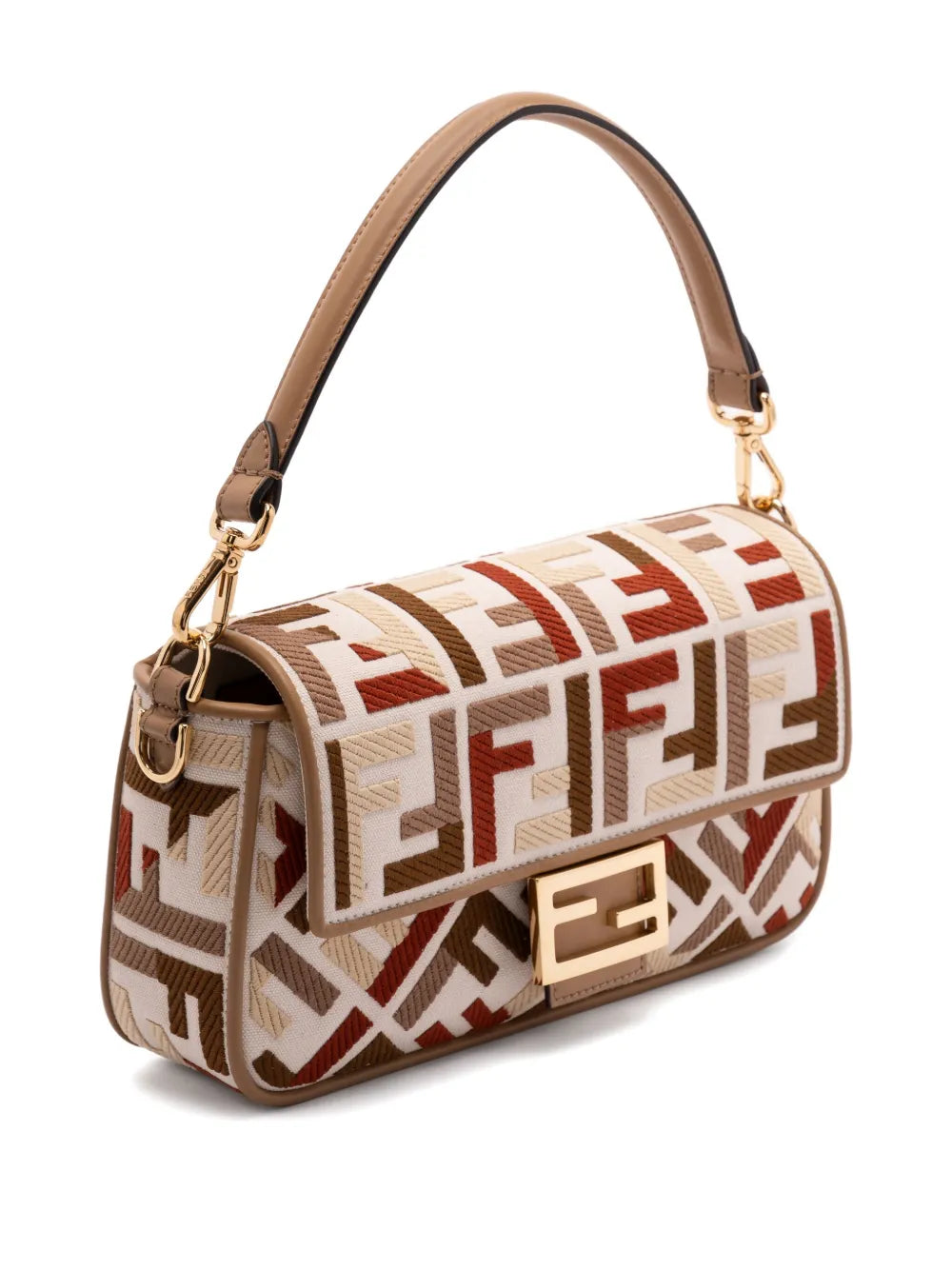 Fendi Medium Baguette Ff Motif Shoulder Bag — Same as shown — Size One Size — Back View