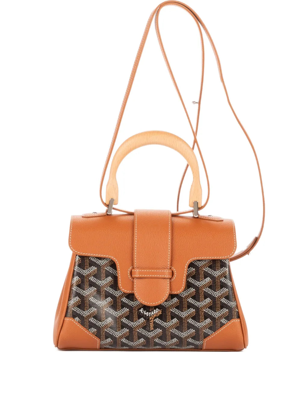 Goyard Pre Owned Leather Shoulder Bag — Same as shown — Size One Size — Front View