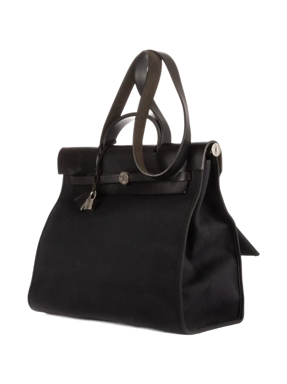 Hermes Pre Owned 2000 Leather Trim Shoulder Bag — Same as shown — Size One Size — Back View