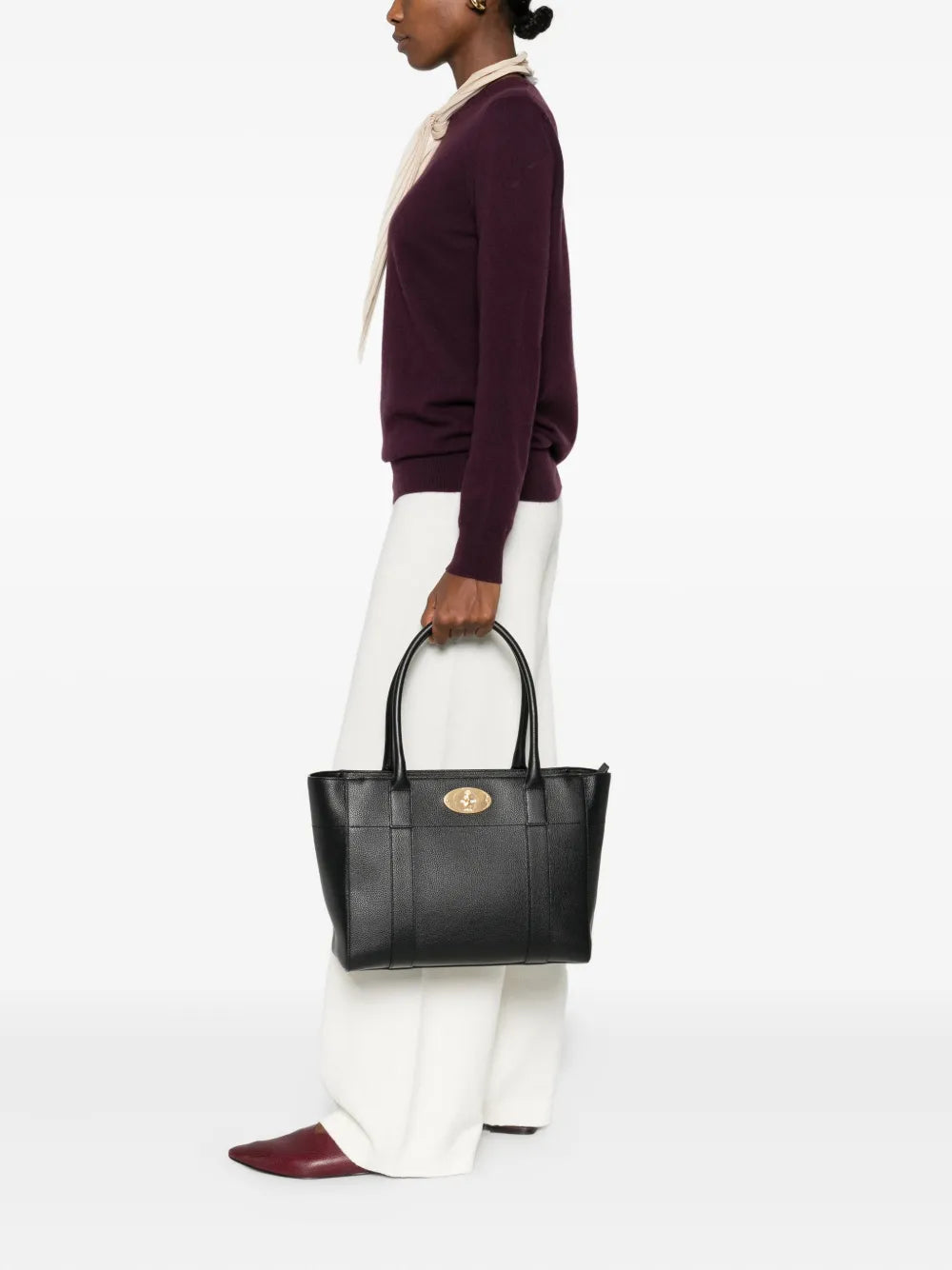Mulberry Small Bayswater 9 To 5 Leather Shoulder Bag — Same as shown — Size One Size — Side View