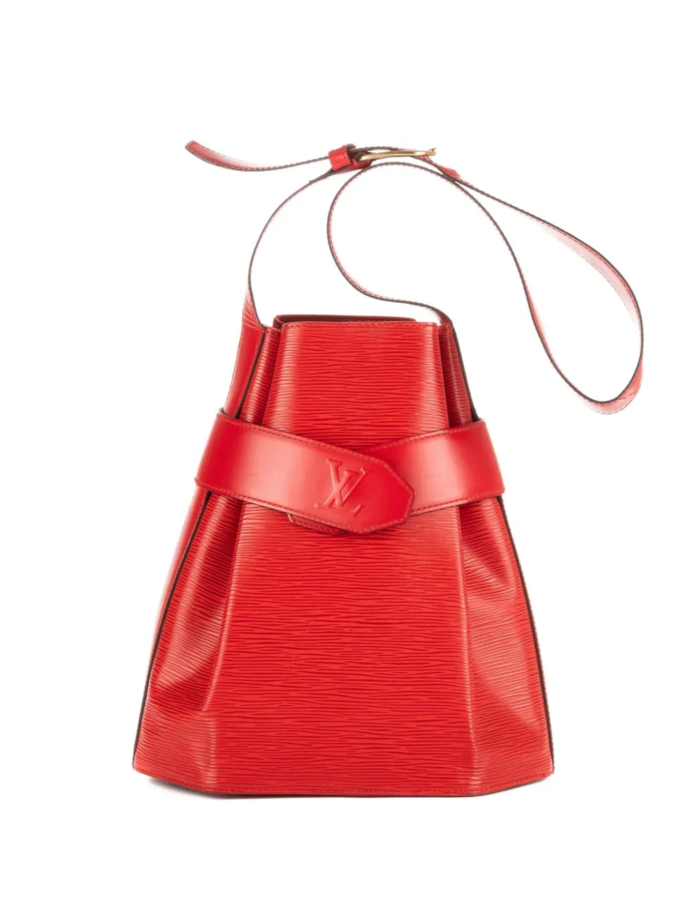 Louis Vuitton Pre Owned Embossed Leather Shoulder Bag — Same as shown — Size One Size — Front View