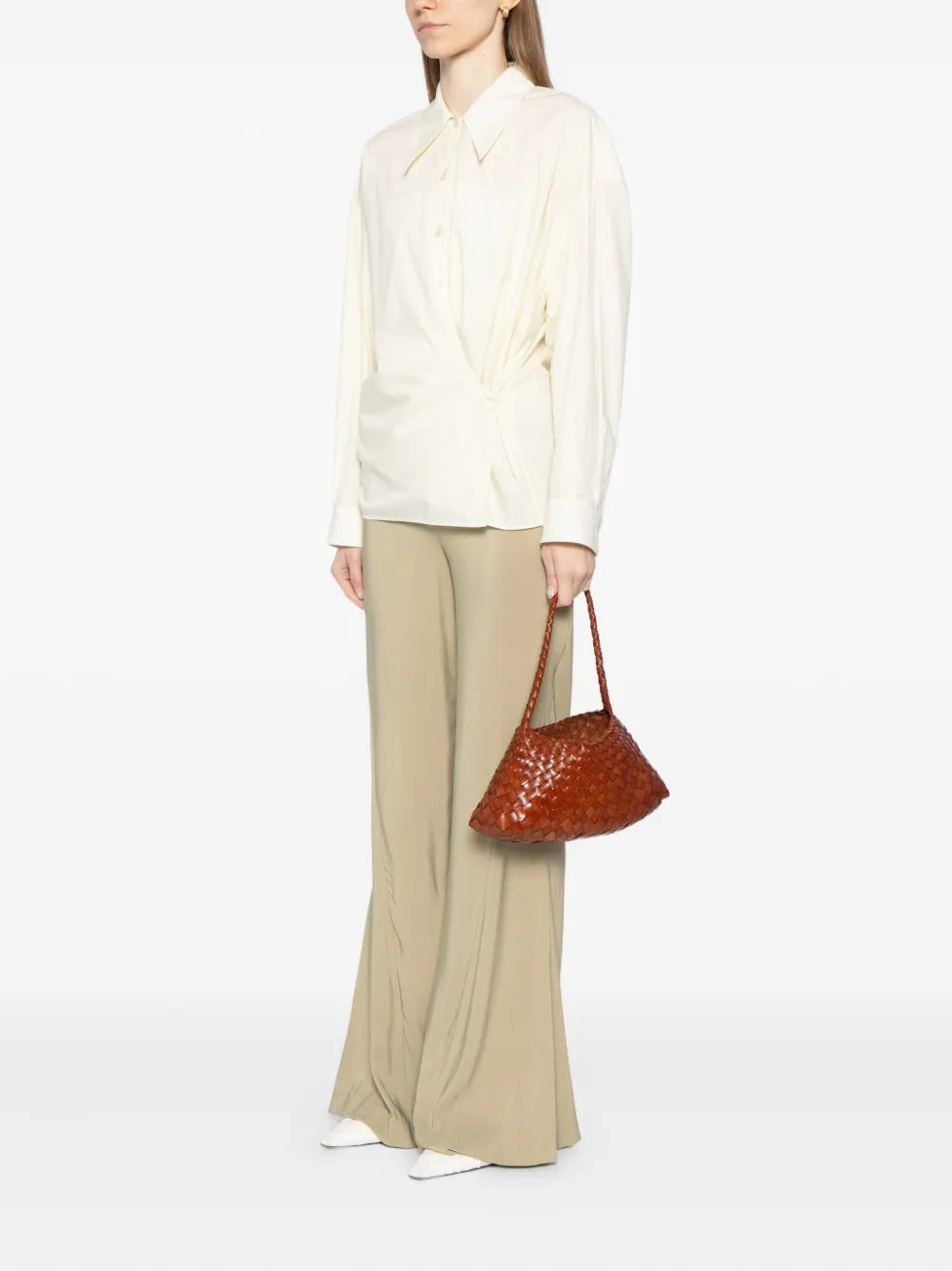 Dragon Diffusion Rosanna Woven Leather Shoulder Bag — Same as shown — Size One Size — Side View