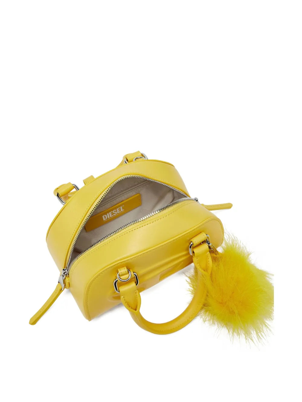 Diesel Mini Embossed Logo Pompom Embellished Shoulder Bag — Same as shown — Size One Size — Back View