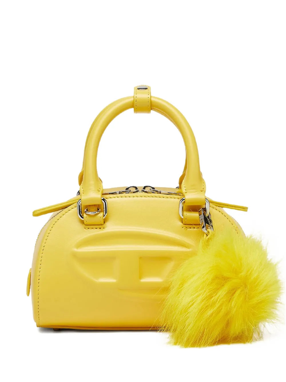 Diesel Mini Embossed Logo Pompom Embellished Shoulder Bag — Same as shown — Size One Size — Front View