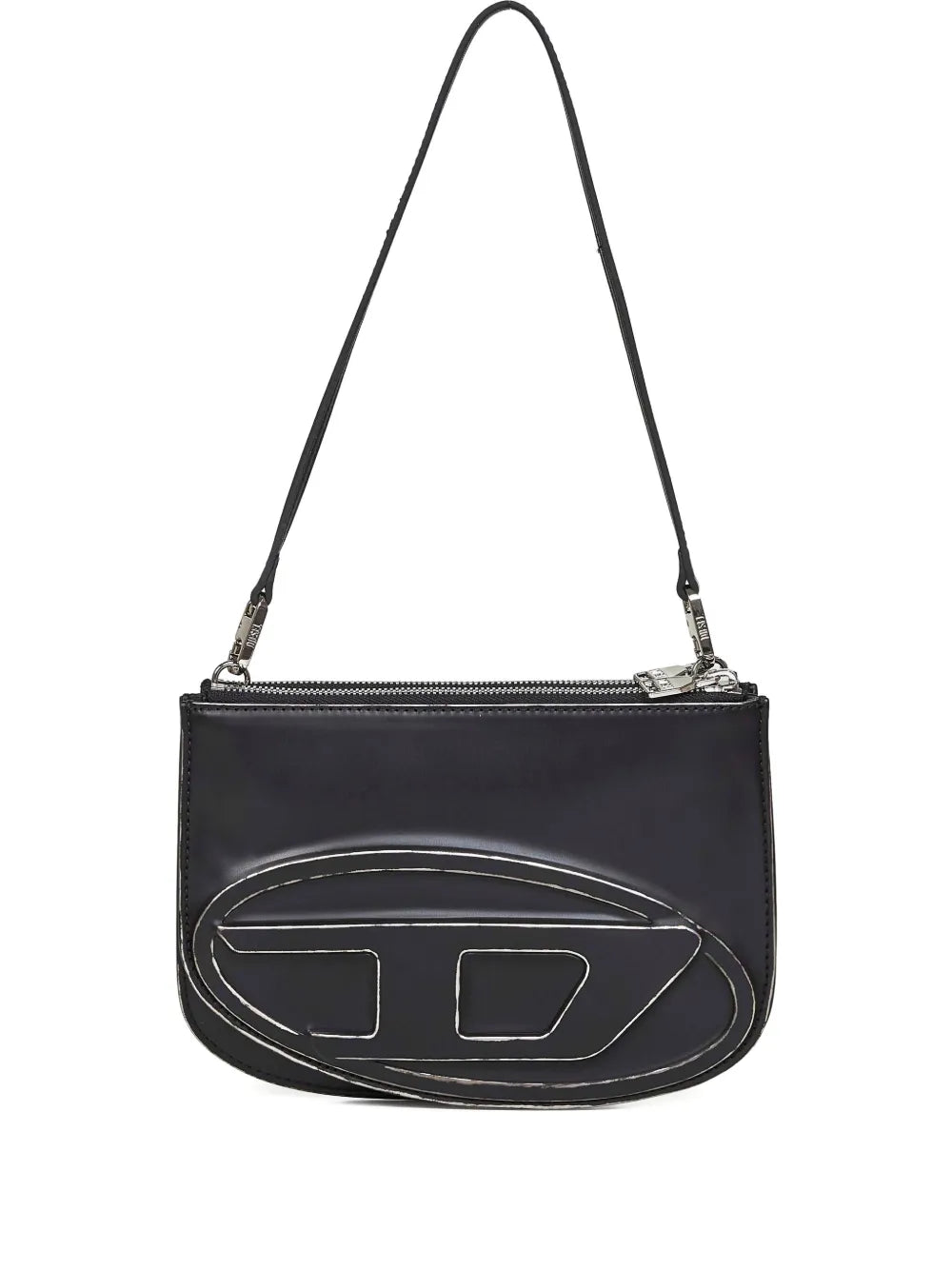 Diesel 1Dr Twin Embossed Logo Shoulder Bag — Same as shown — Size One Size — Front View