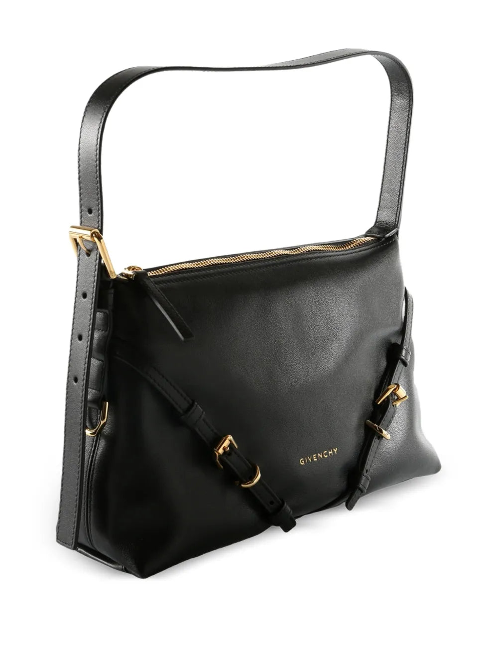 Givenchy Mini Voyou Buckle Strap Leather Shoulder Bag — Same as shown — Size One Size — Side View