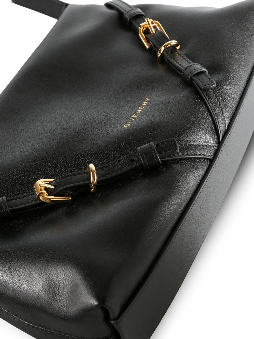 Givenchy Mini Voyou Buckle Strap Leather Shoulder Bag — Same as shown — Size One Size — Back View