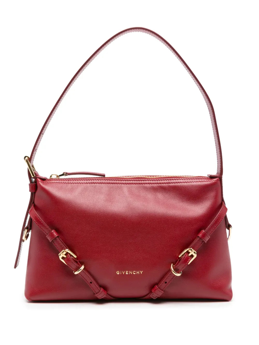 Givenchy Mini Voyou Buckle Detail Leather Tote Bag — Same as shown — Size One Size — Front View