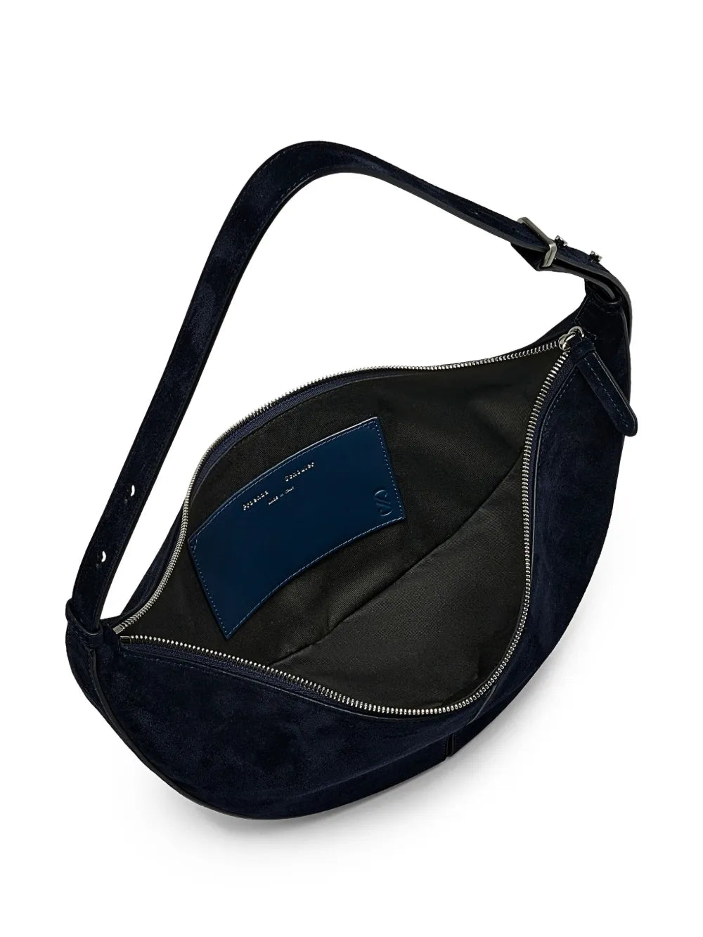 Proenza Schouler Slide Crescent Shaped Suede Shoulder Bag — Same as shown — Size One Size — Detail View