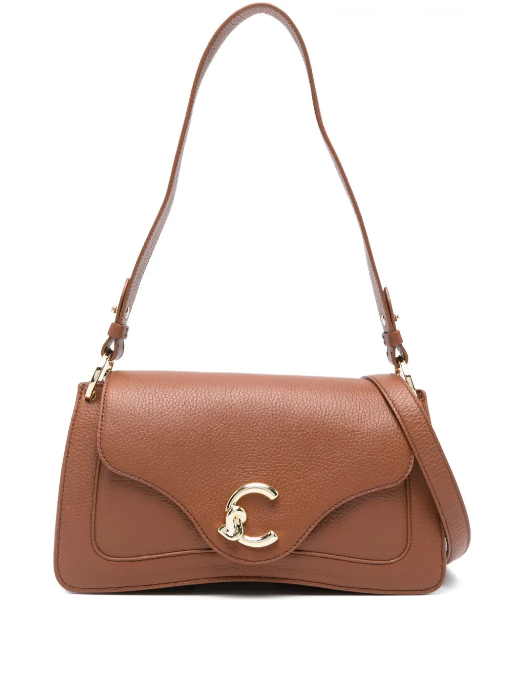Coccinelle Medium C Me Leather Curved Shoulder Bag — Same as shown — Size One Size — Front View