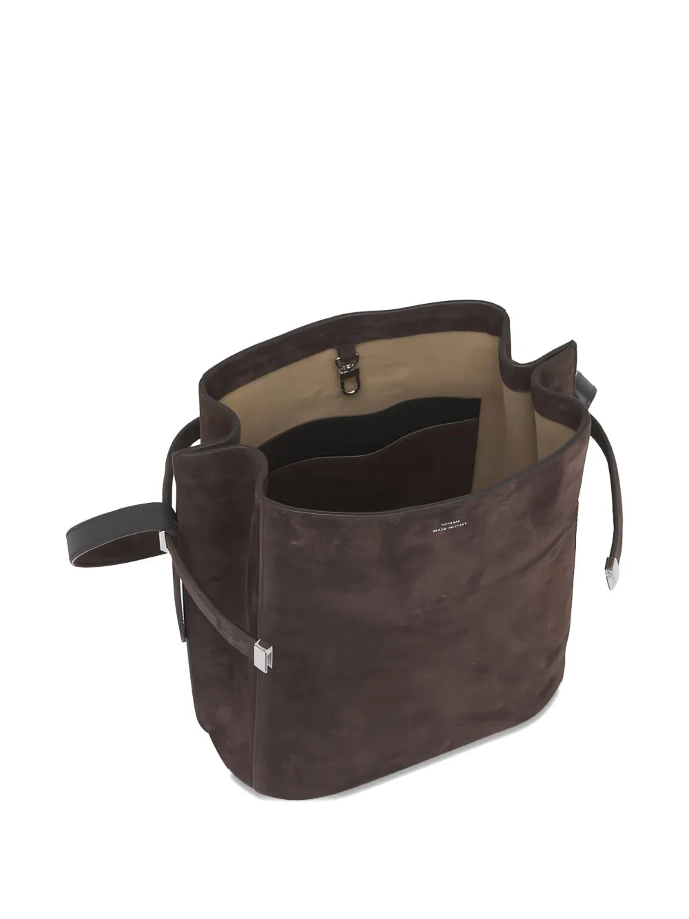 Toteme Suede Leather Shoulder Bag — Same as shown — Size One Size — Top View