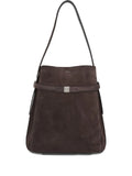Toteme Suede Leather Shoulder Bag — Same as shown — Size One Size — Front View