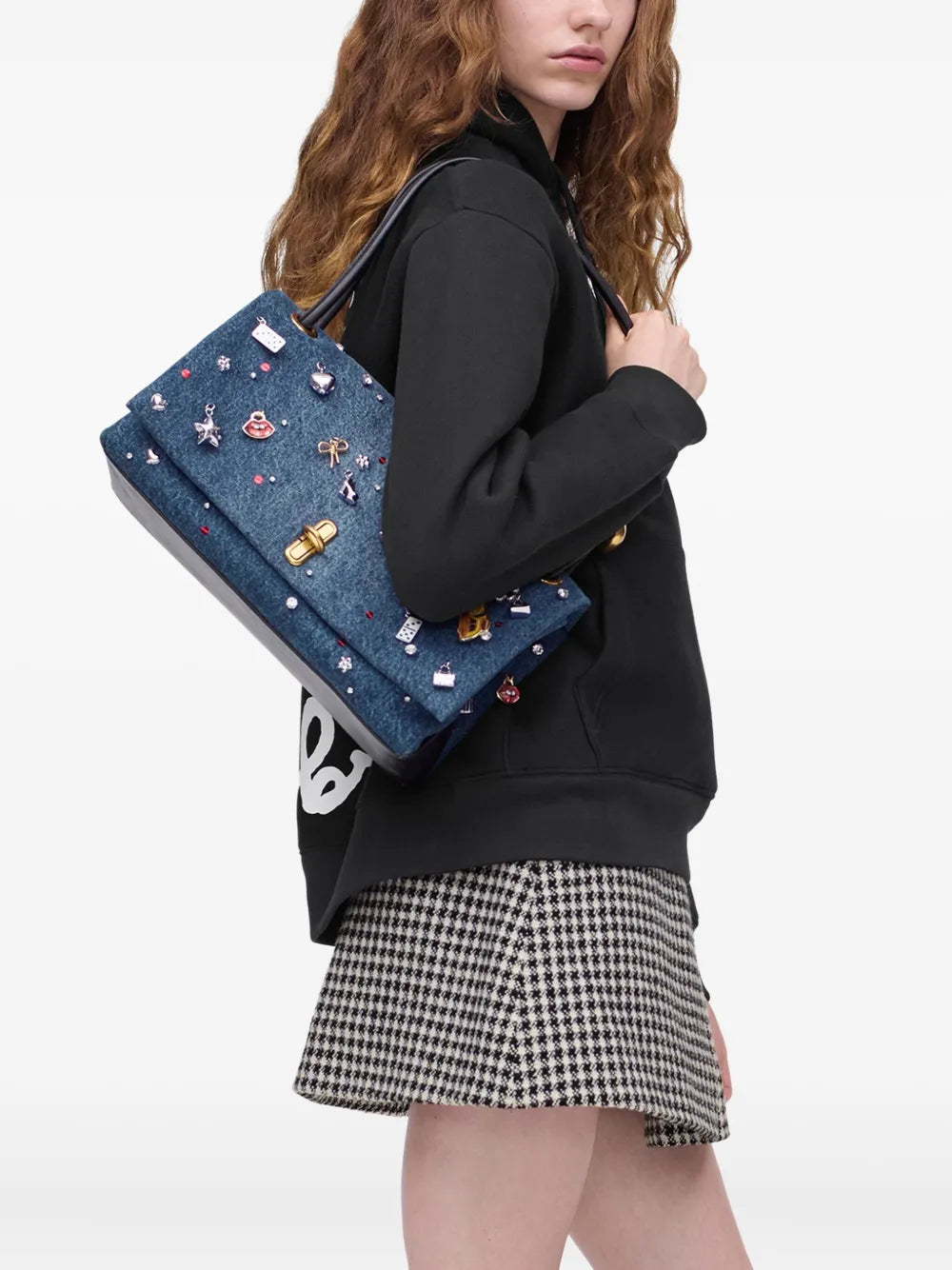 Marc Jacobs Large Dual Denim Shoulder Bag — Same as shown — Size One Size — Side View