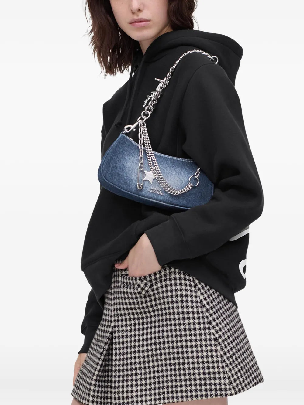 Marc Jacobs Denim Charm Shoulder Bag — Same as shown — Size One Size — Side View