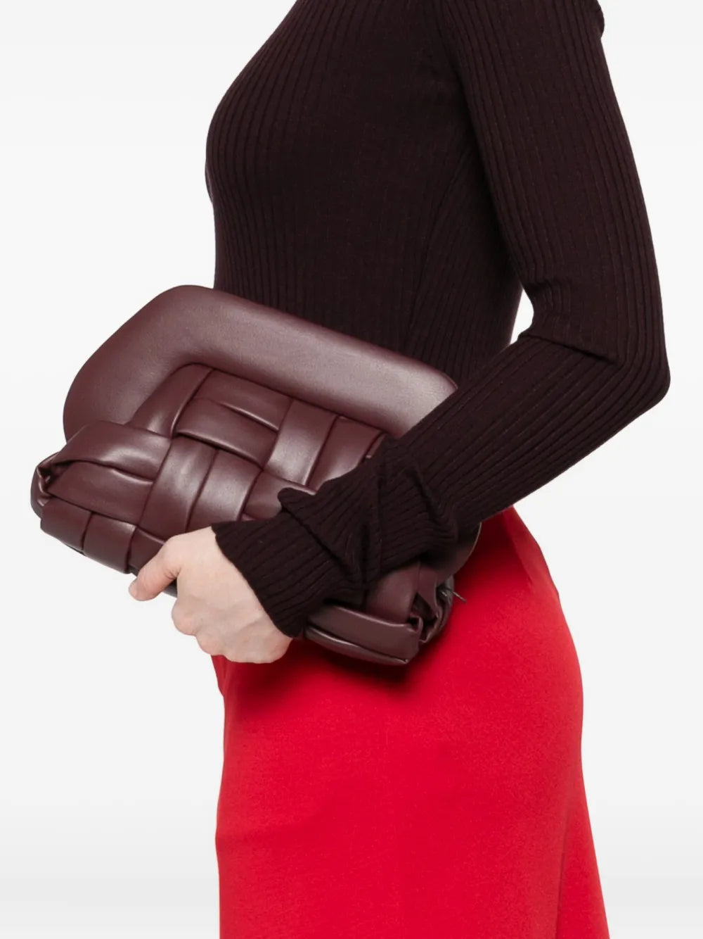 Themoire Woven Shoulder Bag — Same as shown — Size One Size — Side View