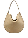 Isabel Marant Oskan Braided Trim Suede Shoulder Bag — Same as shown — Size One Size — Front View