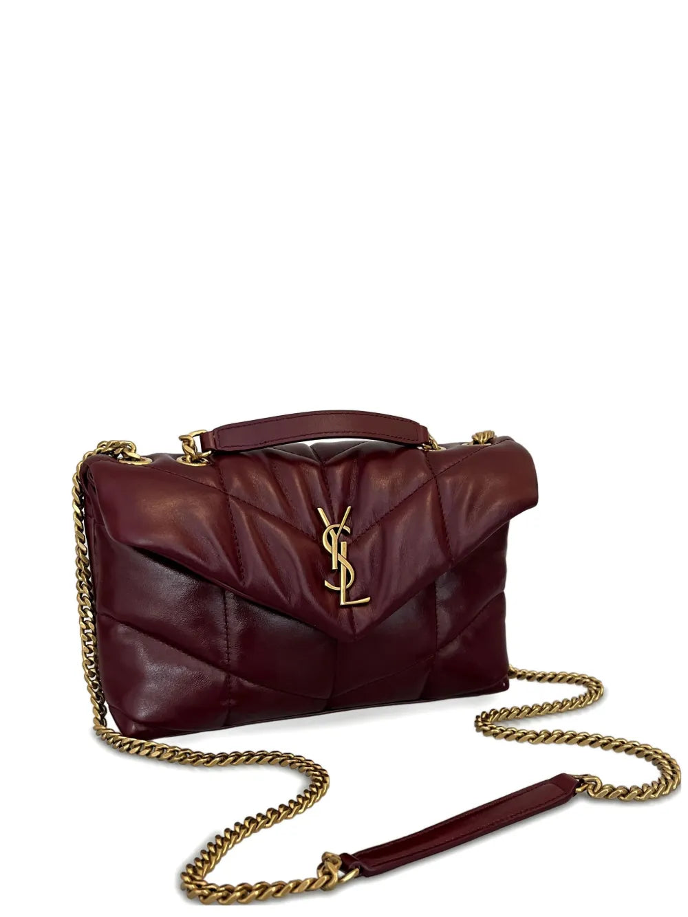 Saint Laurent Toy Puffer Quilted Chain Strap Shoulder Bag — Same as shown — Size One Size — Front View