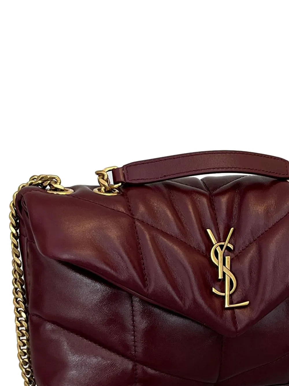 Saint Laurent Toy Puffer Quilted Chain Strap Shoulder Bag — Same as shown — Size One Size — Side View