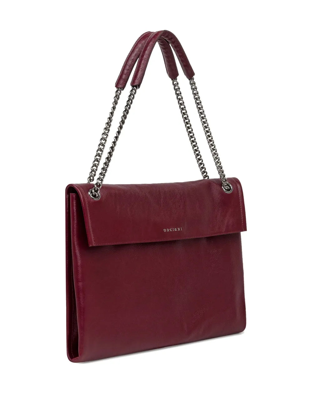 Orciani Midi Venus Gotham Leather Chain Strap Shoulder Bag — Same as shown — Size One Size — Back View