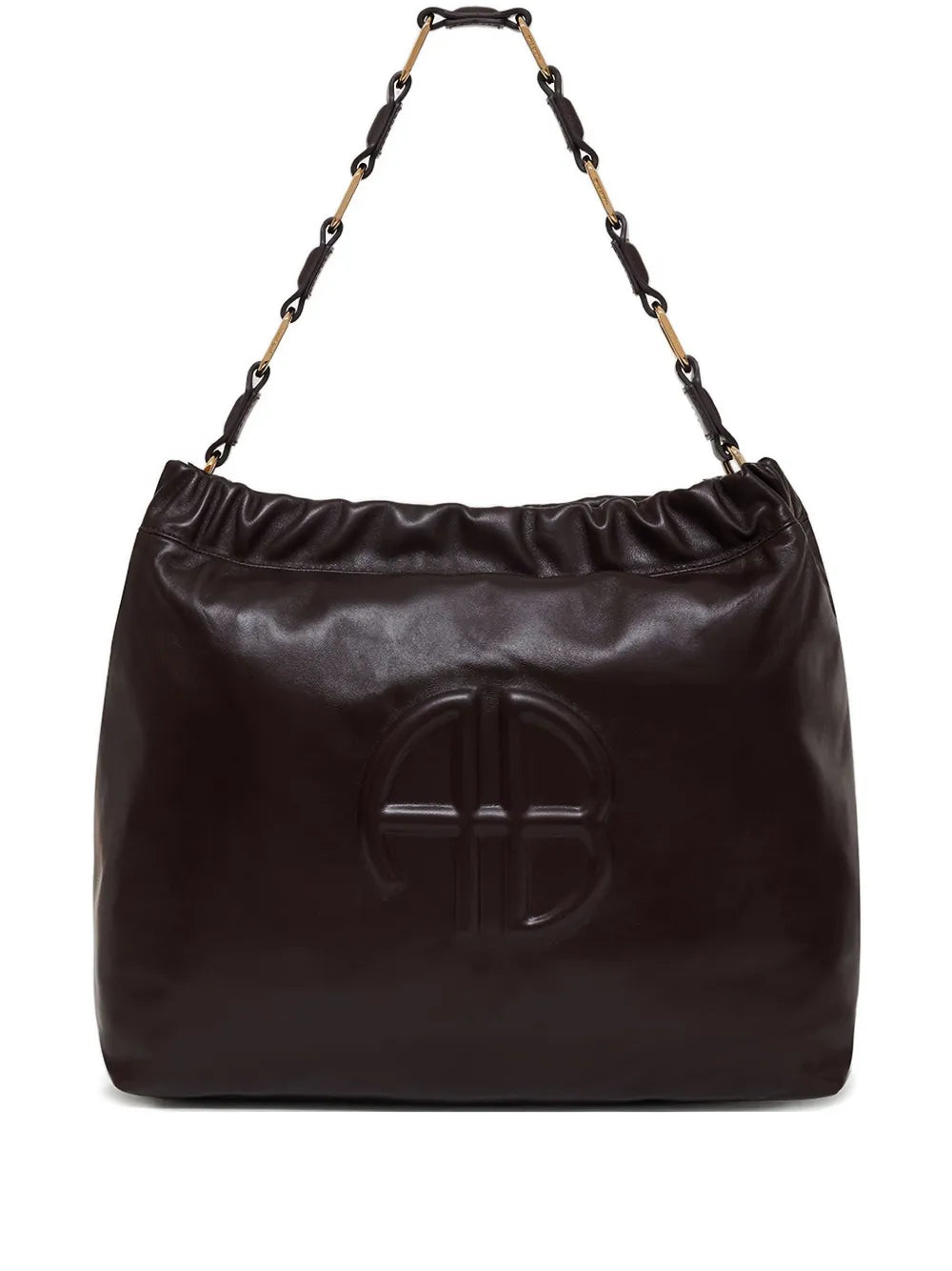 Anine Bing Kate Logo Embossed Shoulder Bag — Same as shown — Size One Size — Front View