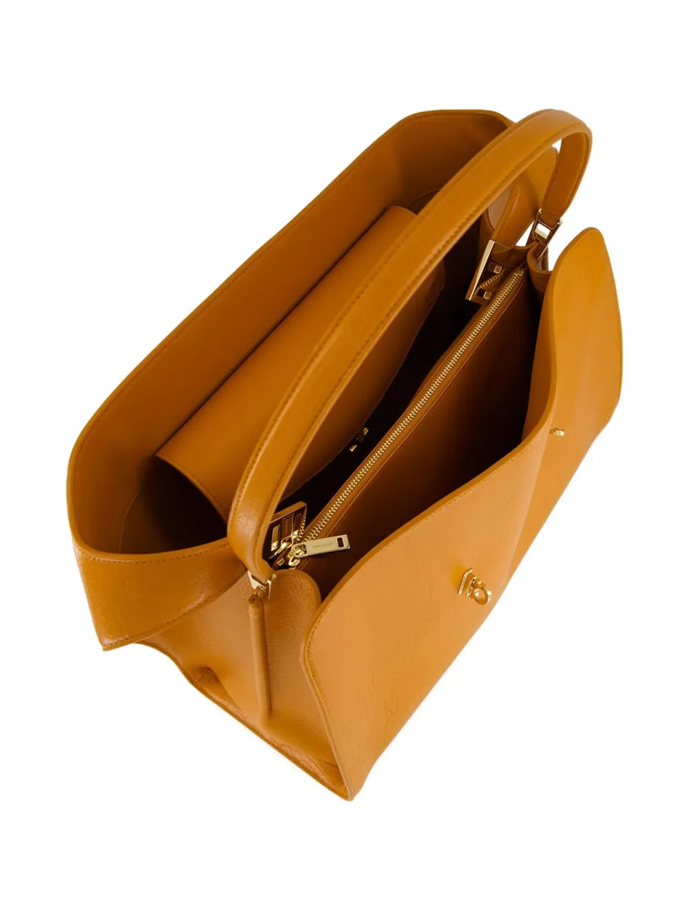 Ferragamo Medium Hug Maxi Grain Leather Shoulder Bag — Same as shown — Size One Size — Back View