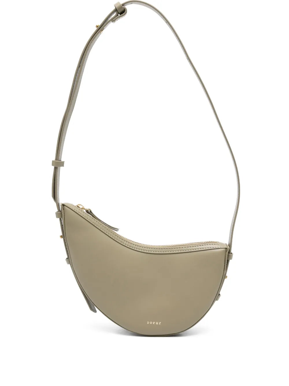 Soeur Crescent Zip Shoulder Bag — Same as shown — Size One Size — Front View