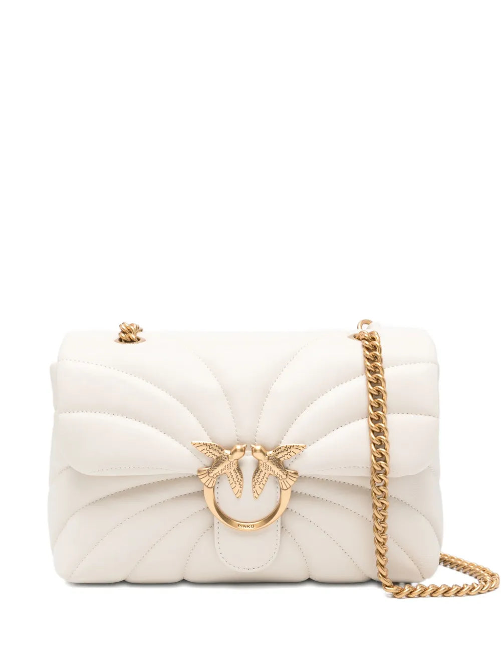Pinko Quilted Bird Embellished Shoulder Bag — Same as shown — Size One Size — Front View