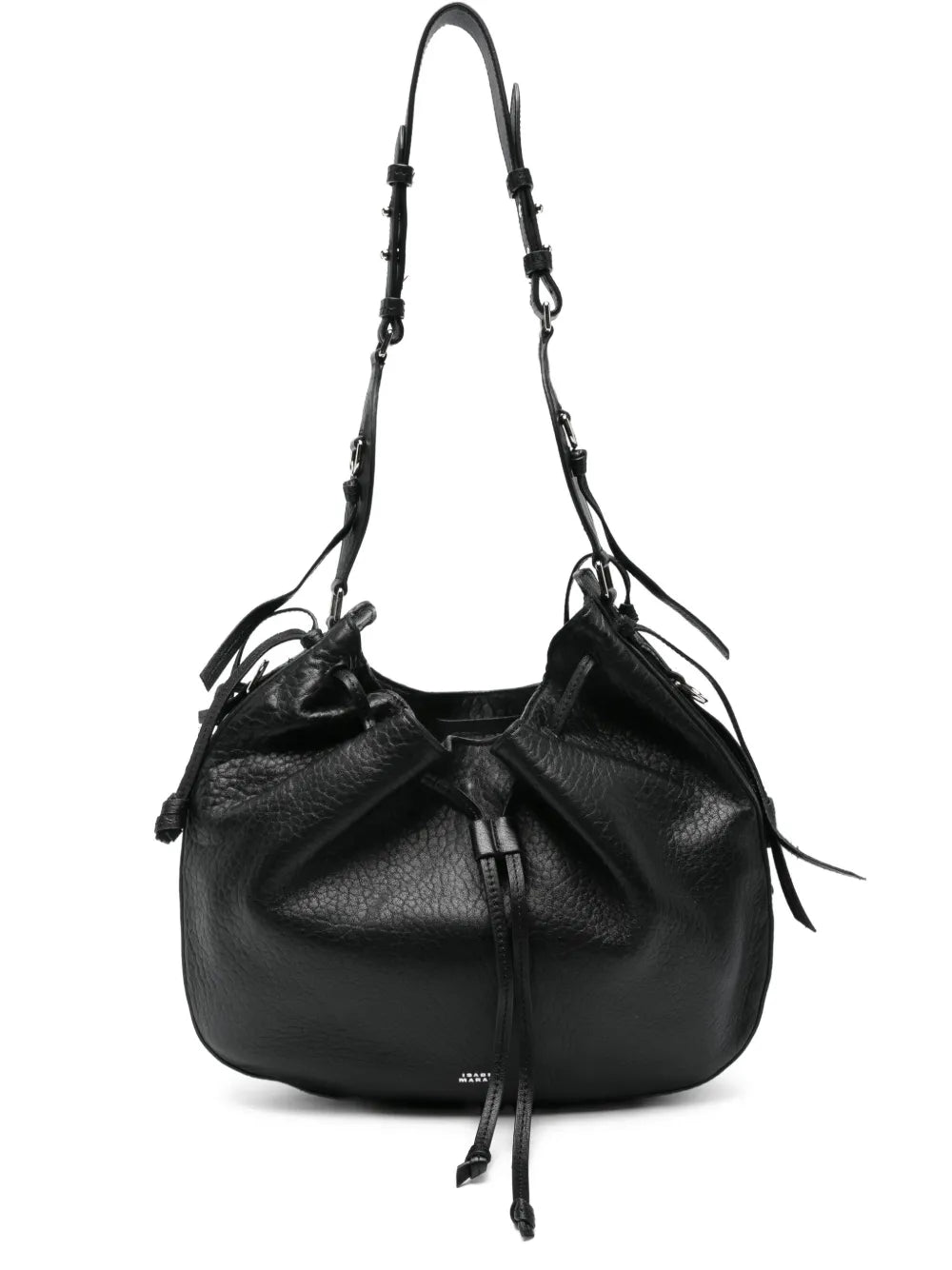 Isabel Marant Bolton Drawstring Leather Shoulder Bag — Same as shown — Size One Size — Front View