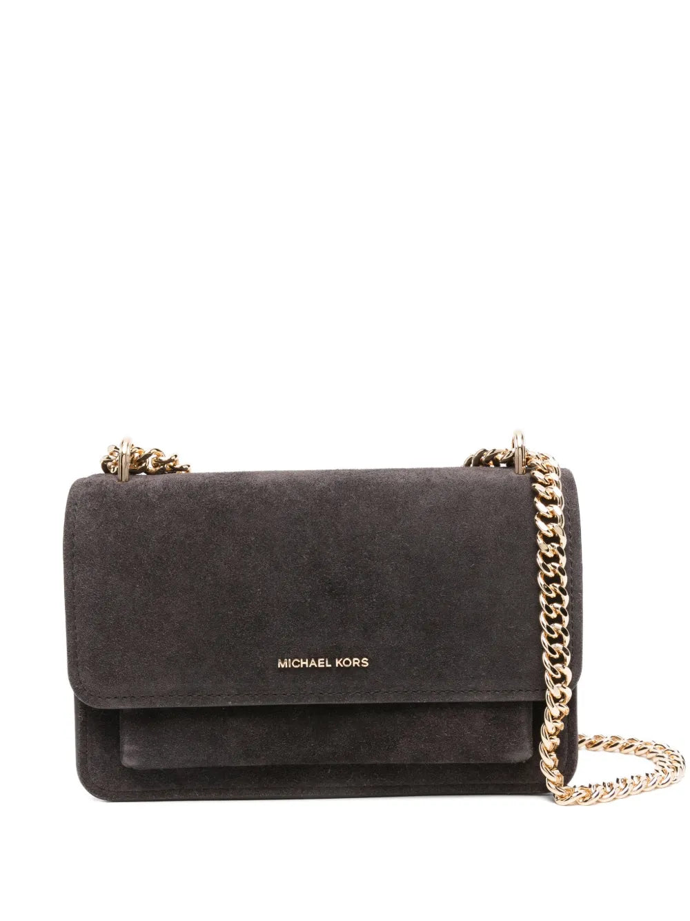 Michael Kors Claire Suede Shoulder Bag — Same as shown — Size One Size — Front View