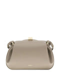 Yuzefi Small Oyster Pleated Magnet Closure Shoulder Bag — Same as shown — Size One Size — Front View