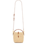 Saint Laurent Mini Le 37 Raffia Bucket Bag — Same as shown — Size One Size — Front View