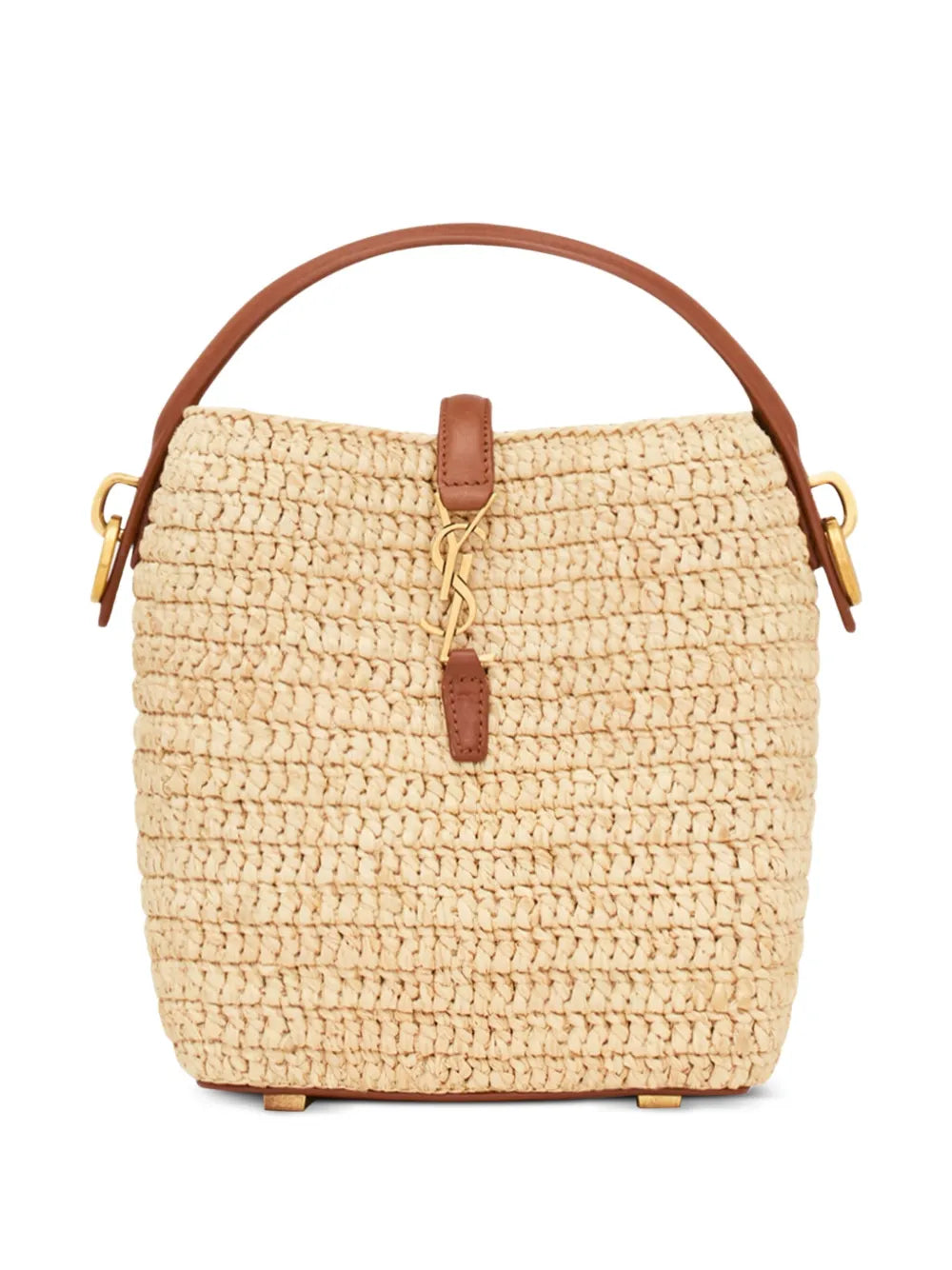 Saint Laurent Mini Le 37 Raffia Bucket Bag — Same as shown — Size One Size — Top View