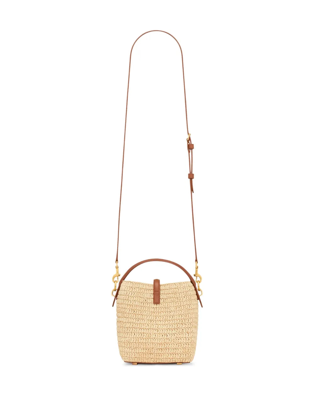 Saint Laurent Mini Le 37 Raffia Bucket Bag — Same as shown — Size One Size — Side View