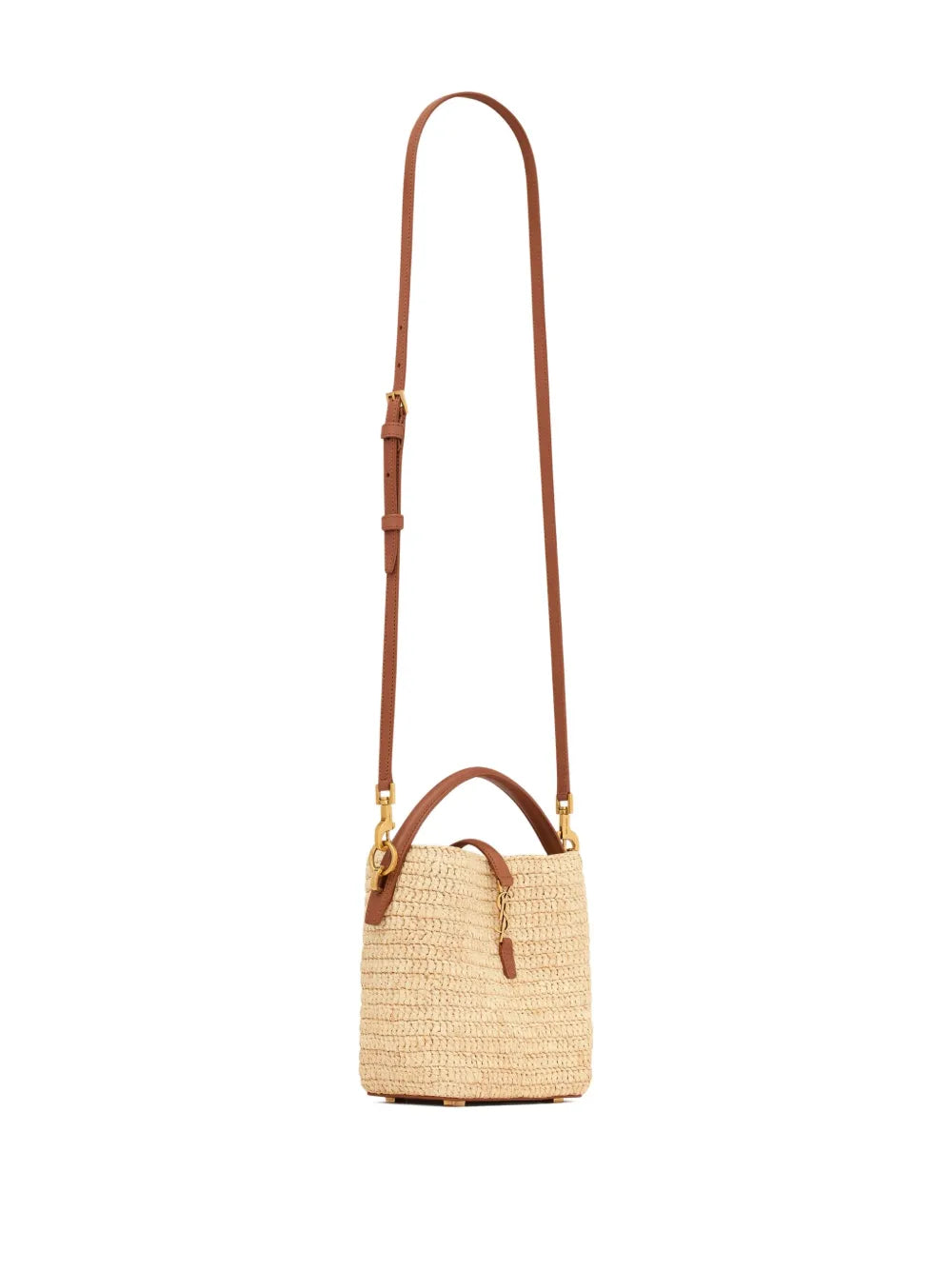 Saint Laurent Mini Le 37 Raffia Bucket Bag — Same as shown — Size One Size — Back View