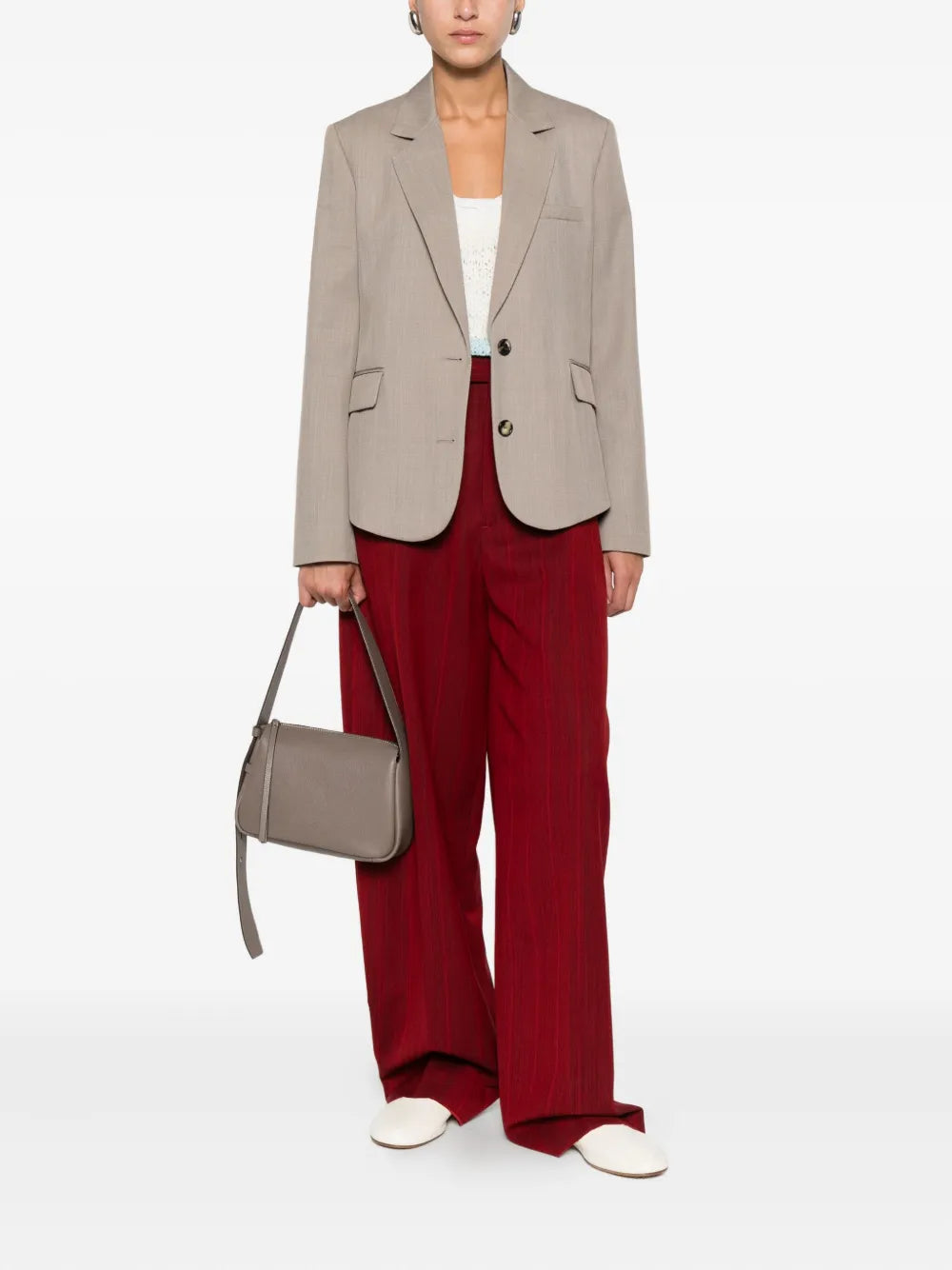 Tory Burch Leather Shoulder Bag — Same as shown — Size One Size — Side View