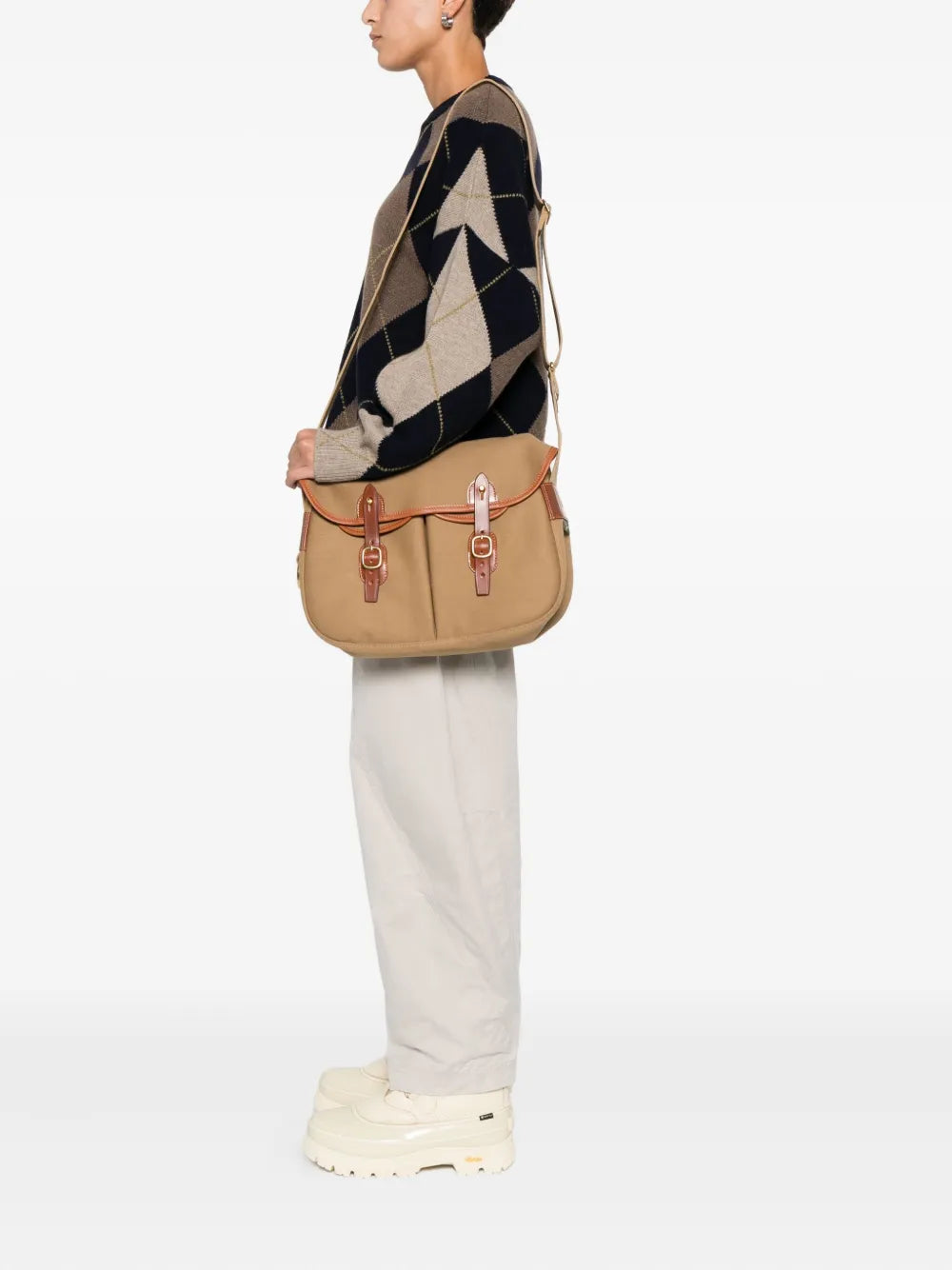 Brady Ariel Leather Trimmed Shoulder Bag — Same as shown — Size One Size — Side View