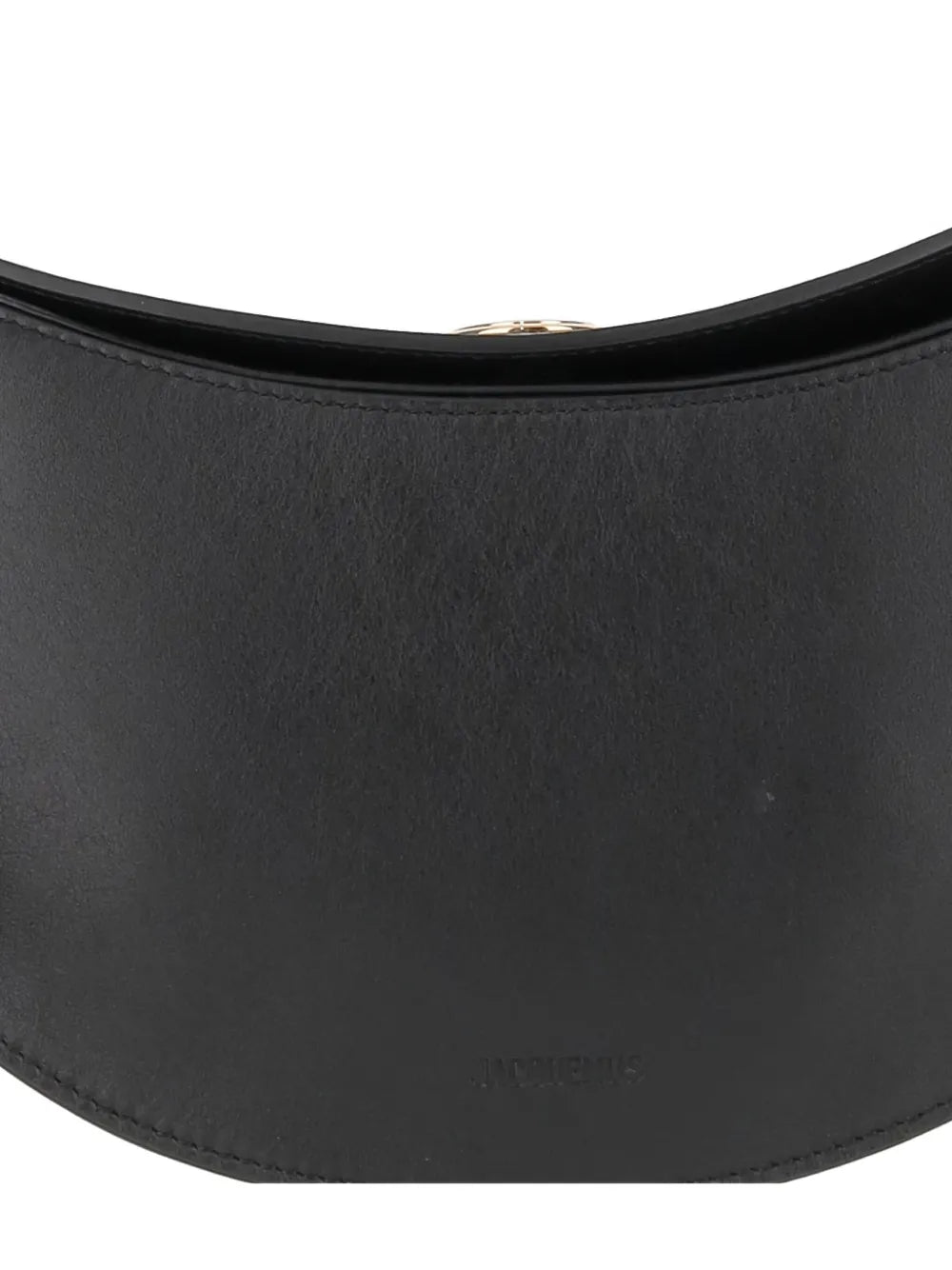 Jacquemus Small Oval Calfskin Leather Shoulder Bag — Same as shown — Size One Size — Top View