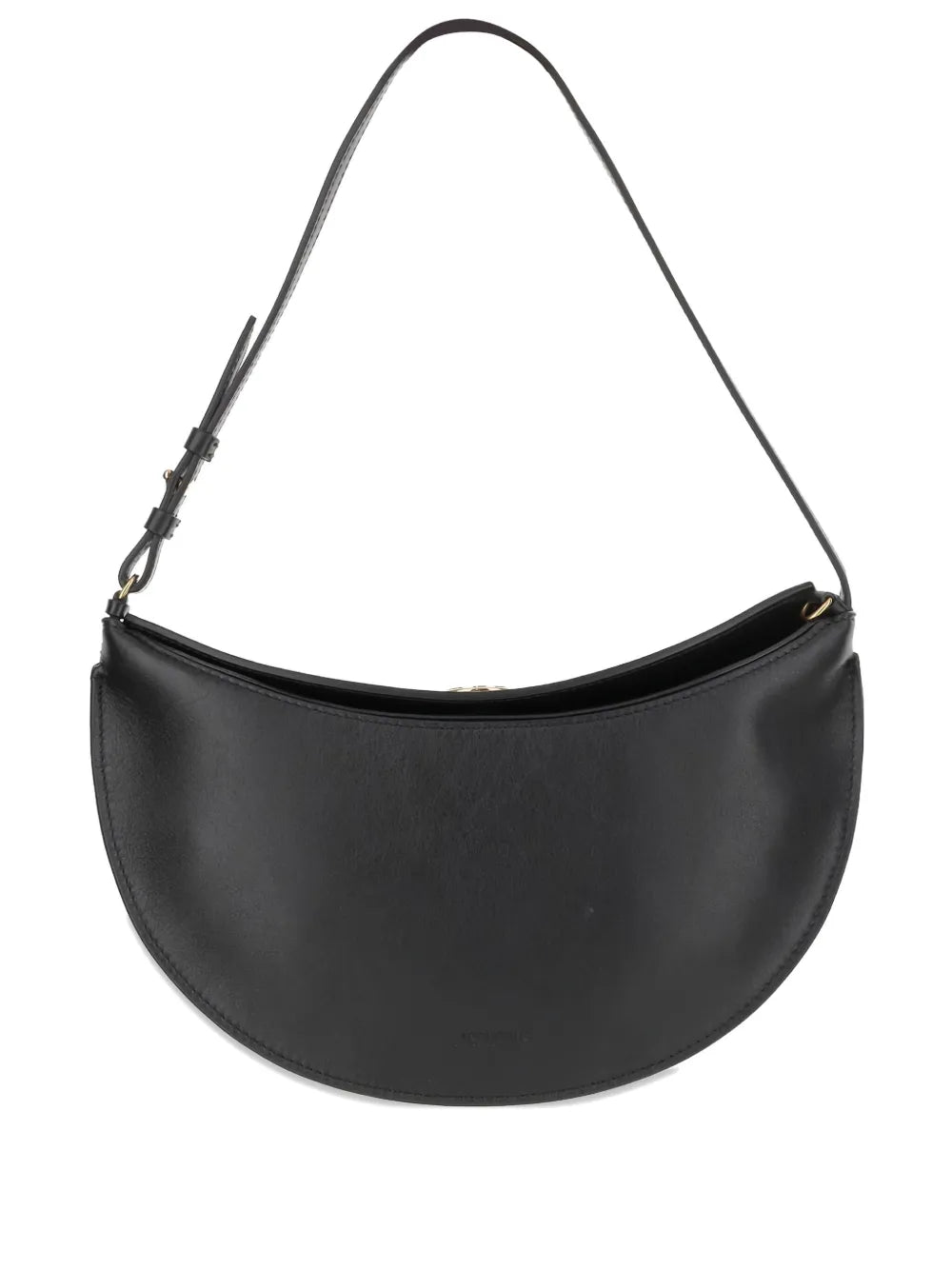 Jacquemus Small Oval Calfskin Leather Shoulder Bag — Same as shown — Size One Size — Front View