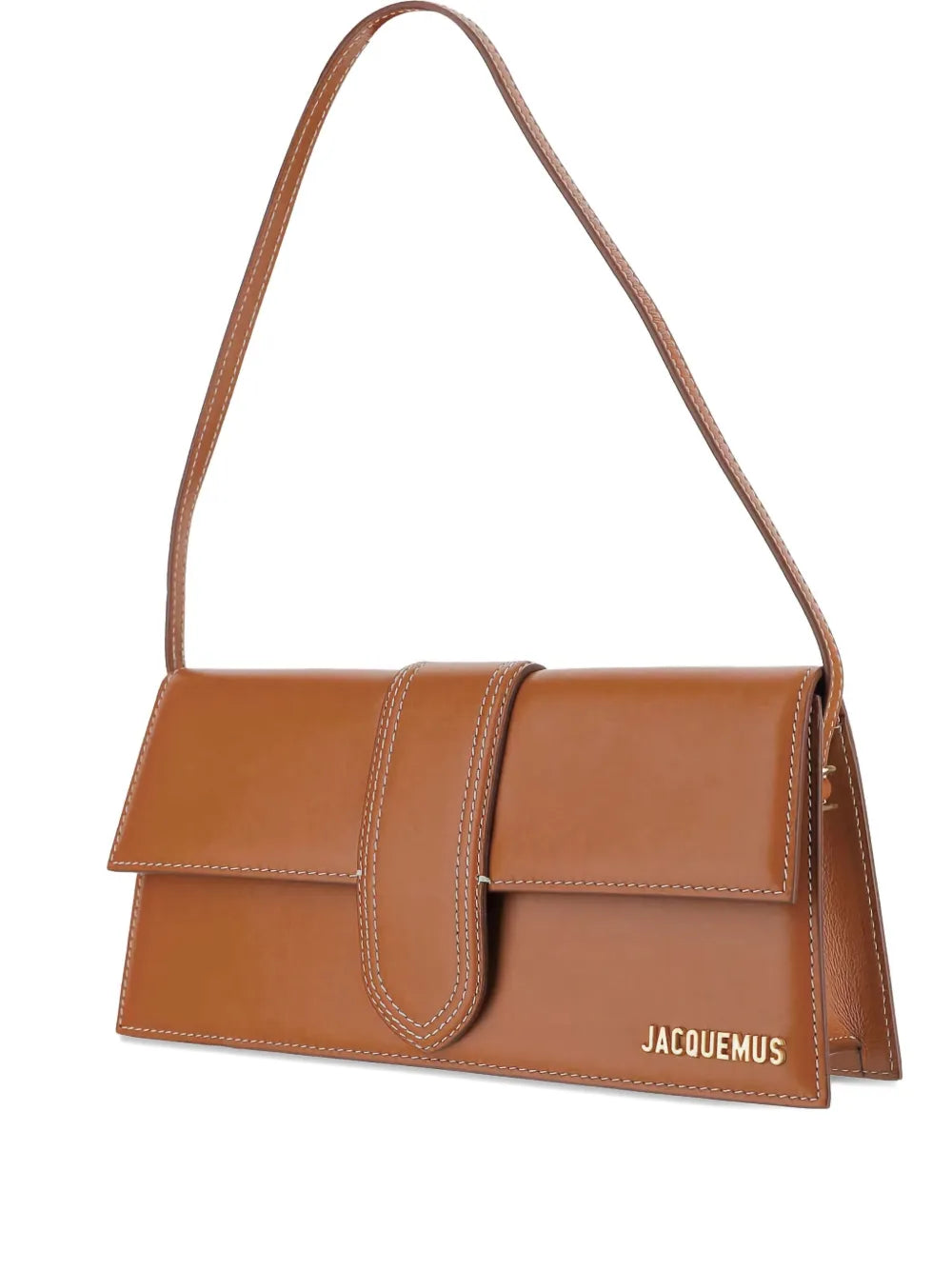 Jacquemus The Long Bambino Leather Flap Closure Shoulder Bag — Same as shown — Size One Size — Front View