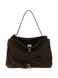 Balenciaga Medium Rodeo Crocodile Embossed Top Handle Shoulder Bag — Same as shown — Size One Size — Front View