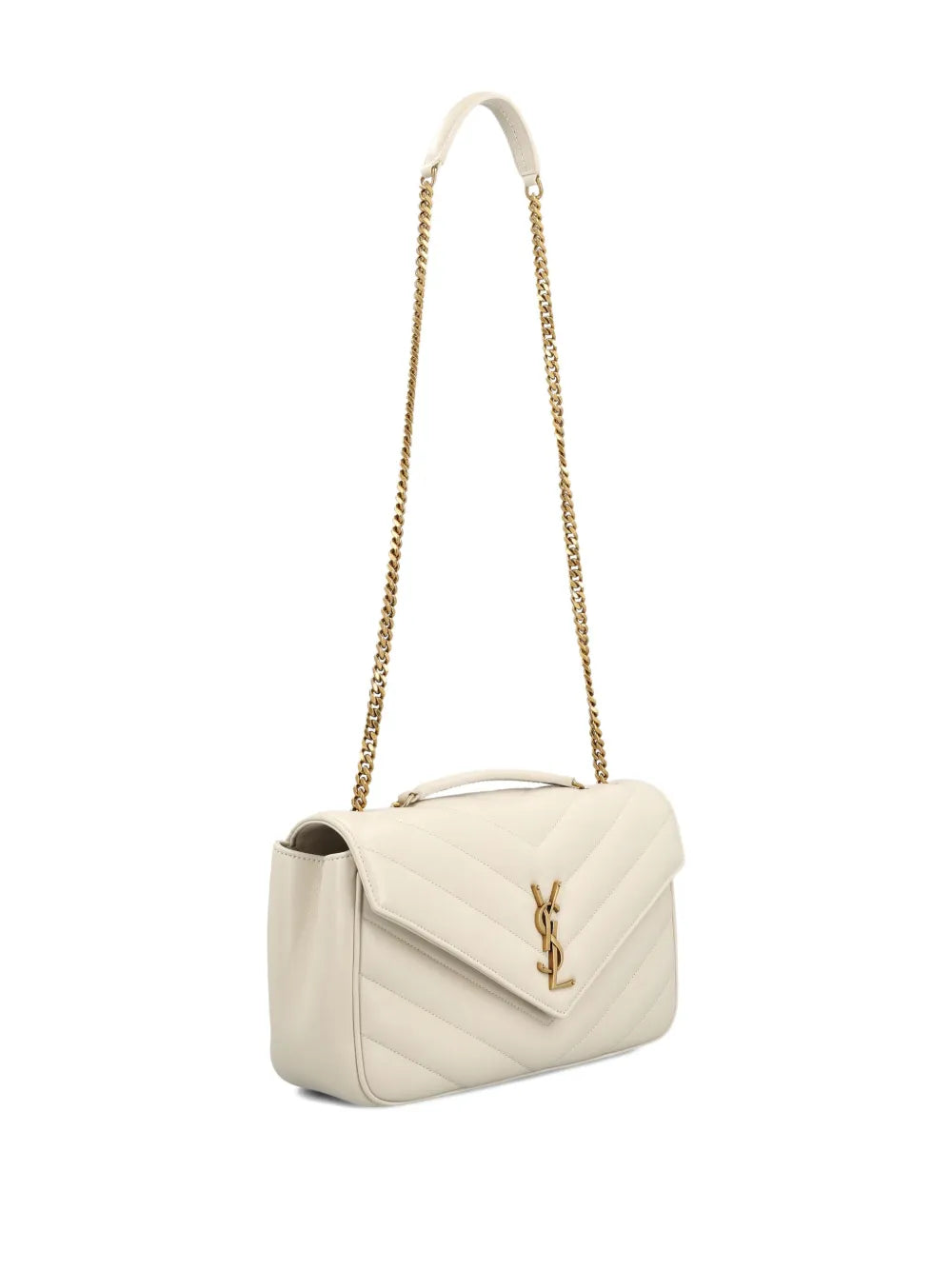 Saint Laurent Medium Loulou Quilted Cassandre Logo Shoulder Bag — Same as shown — Size One Size — Back View