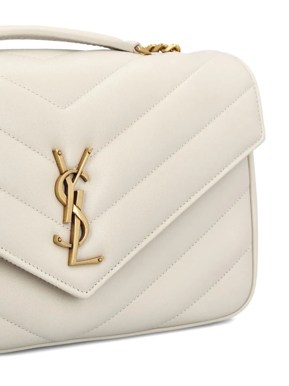 Saint Laurent Medium Loulou Quilted Cassandre Logo Shoulder Bag — Same as shown — Size One Size — Top View
