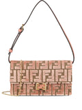 Fendi Medium Baguette Jacquard Velvet Shoulder Bag — Same as shown — Size One Size — Front View