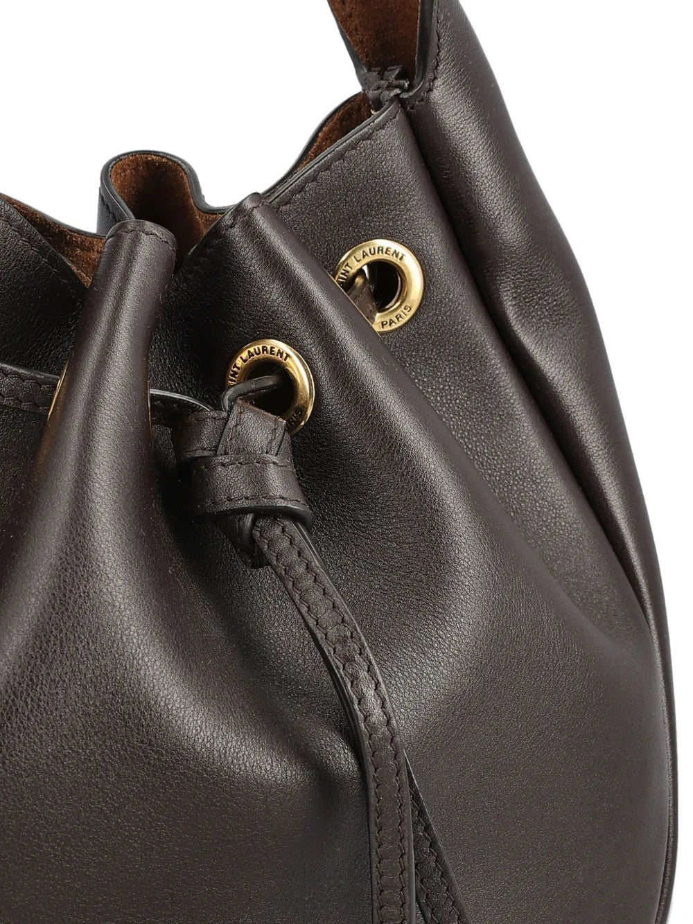 Saint Laurent Paris Drawstring Chain Bucket Bag — Same as shown — Size One Size — Top View