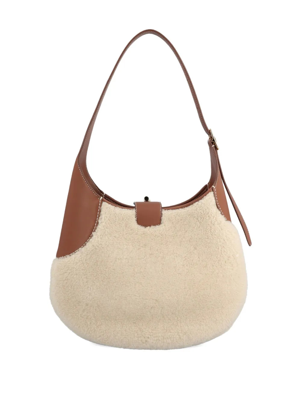 Loro Piana Medium Bobbin Shearling Leather Trim Shoulder Bag — Same as shown — Size One Size — Side View
