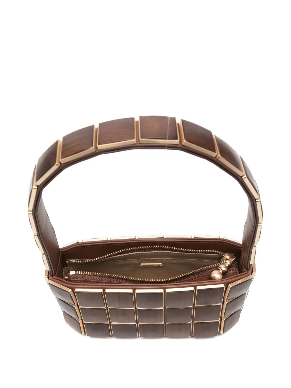Cult Gaia Romy Panelled Wood Shoulder Bag — Same as shown — Size One Size — Detail View