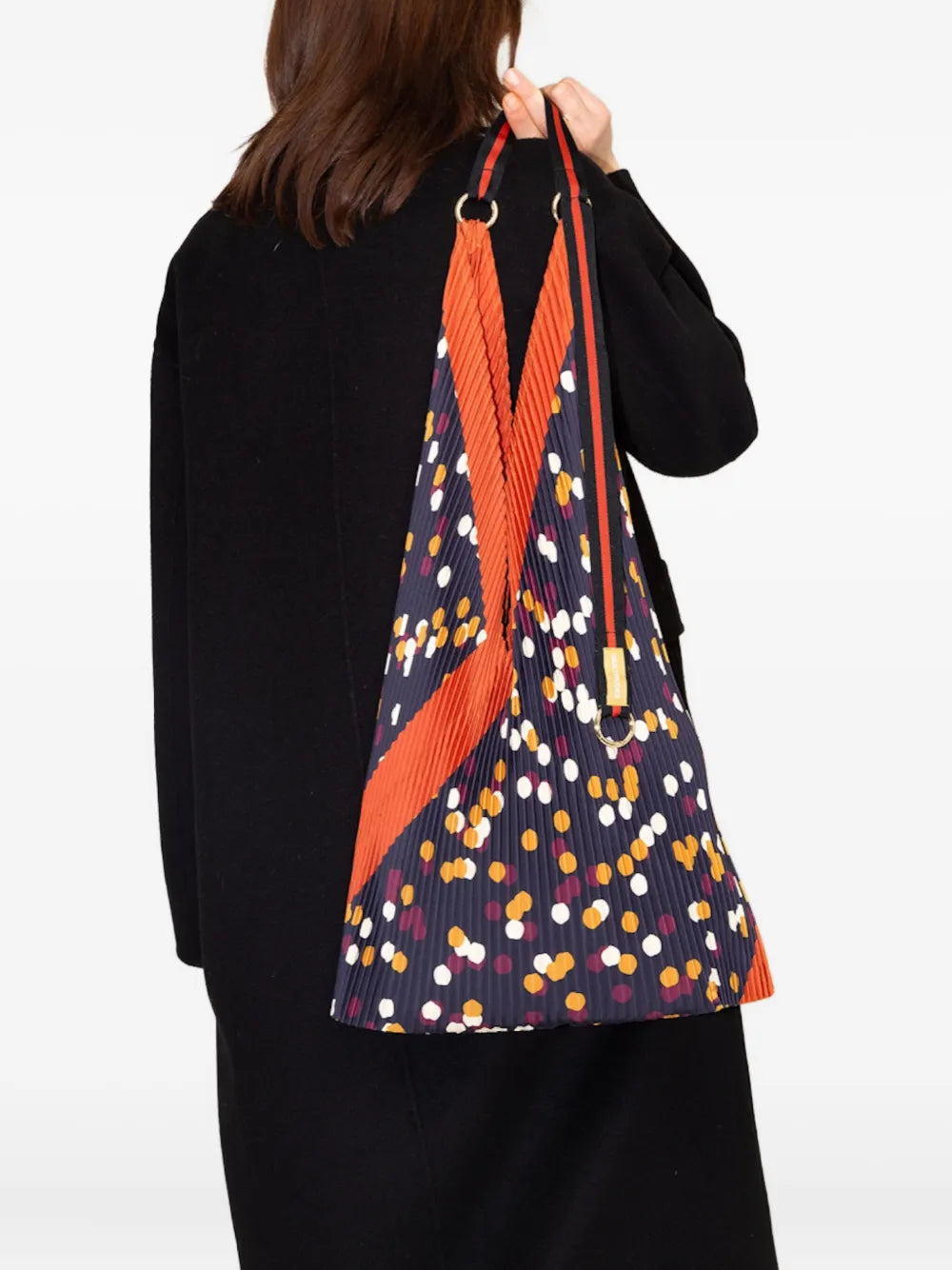 Multitudes Bags Valeria Pleated Polka Dot Shoulder Bag — Same as shown — Size One Size — Top View