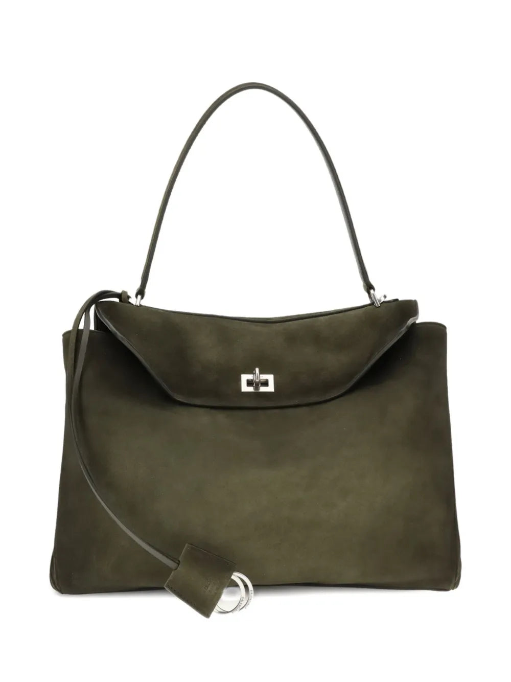 Balenciaga Medium Rodeo Top Handle Suede Shoulder Bag — Same as shown — Size One Size — Front View