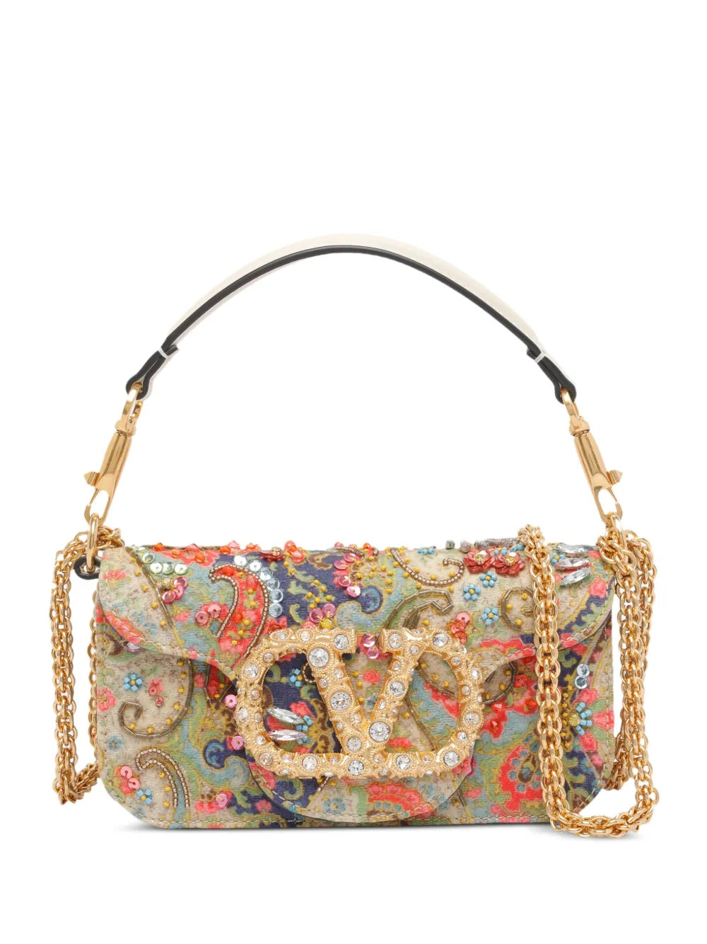 Valentino Garavani Mini Loco Paisley Vlogo Signature Shoulder Bag — Same as shown — Size One Size — Front View