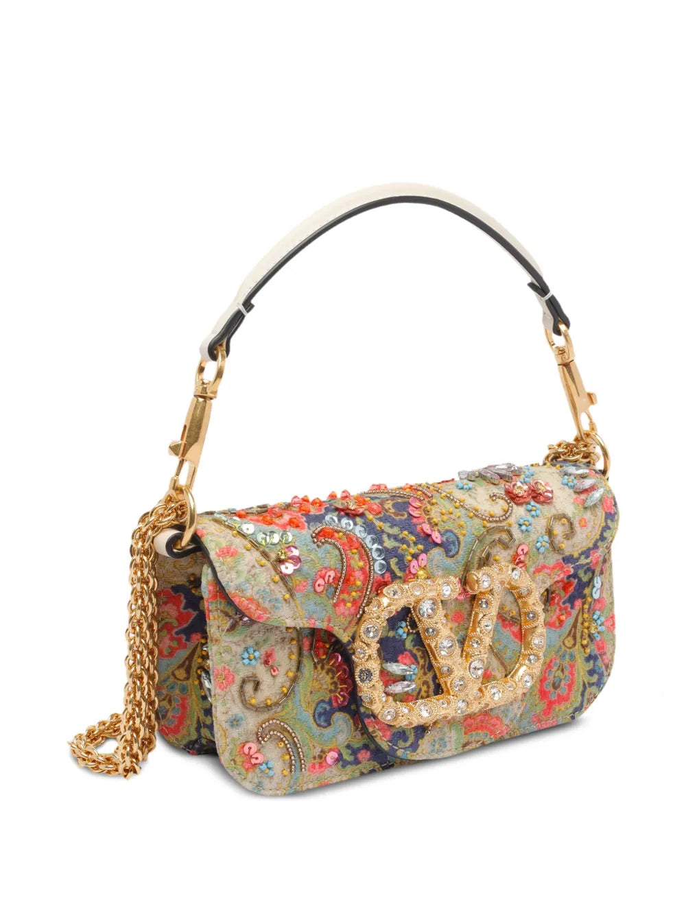 Valentino Garavani Mini Loco Paisley Vlogo Signature Shoulder Bag — Same as shown — Size One Size — Back View